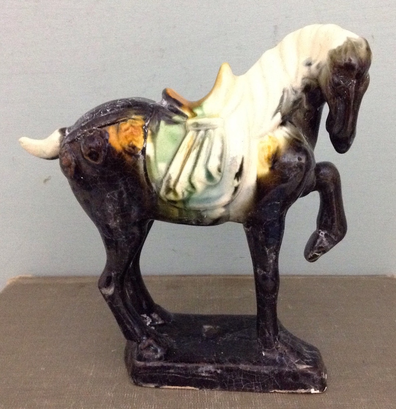Tang Dynasty Style Horse Figurines Tang Sancai Horse Figurines Etsy
