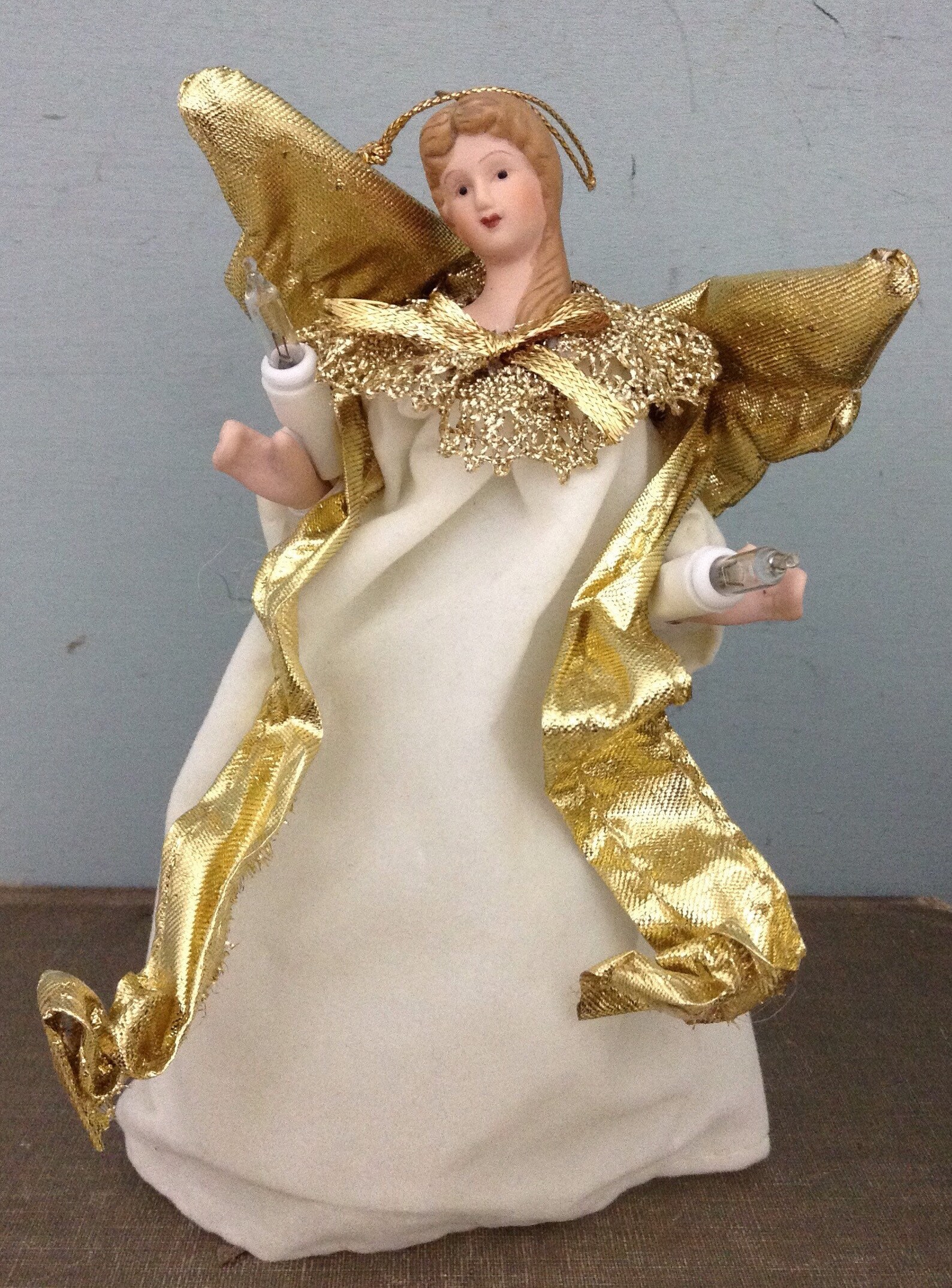 Angel Ornament Set of 6 Lighted Angel Ornament Set Porcelain Etsy