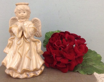 Pottery Angel Figurine     Angel Girl Figurine    Valentine Gift     Angel Statue