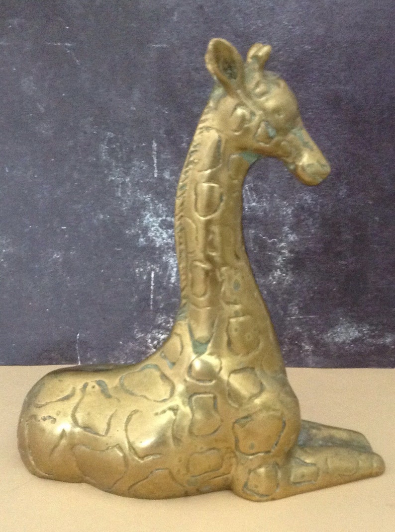 Solid Brass Giraffe Figurines Pair of Giraffe Statues | Etsy