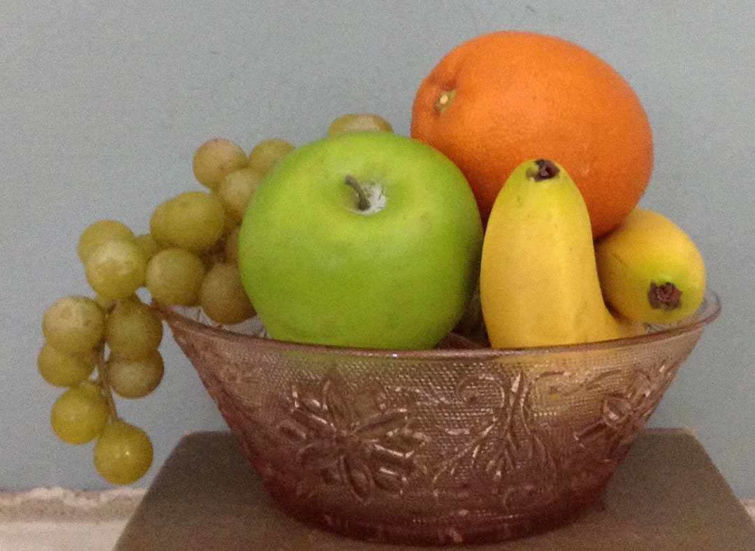 Pink Tiara Sandwich Glass Bowl Pink Daisy Glass Bowl Fruit Etsy