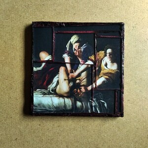 Judith slayering Holofernes fridge magnet
