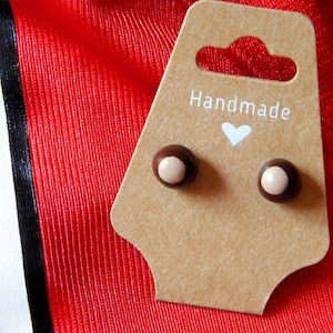 Buckeye Nut Jewelry, Handmade from Polymer Clay.  Charm Bracelet, Earrings, and Bead Wrap Bracelet.  Great for Ohio State Fans!