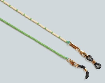 GREEN BEADS Glasses Chain, Mask Chain | Men | Women