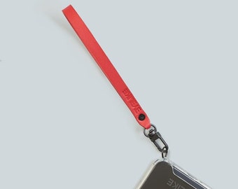 REAL LEATHER Phone Strap | High Quality, Red | Men | Women