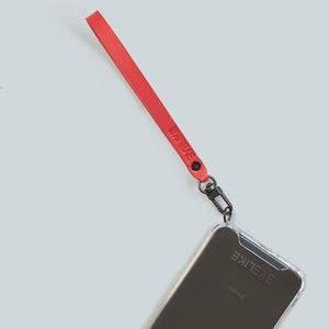Cinturino per telefono in vera pelle / alta qualità, rosso / uomo / donna