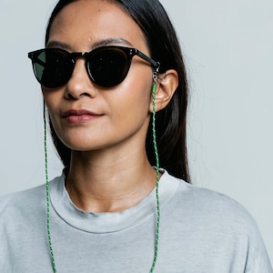 ALGODÓN verde / Cordón para gafas de hilo de algodón / Soporte para gafas ligero y duradero para hombres y mujeres
