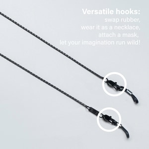 SLEEK | Black Glasses Chain Stylish Lanyard Black Stylish Accessory for Men & Women Eyewear Holder Gift
