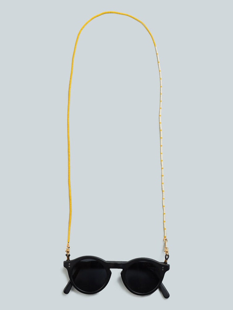 YELLOW BEADS Glasses Chain, Mask Chain Men Women image 3