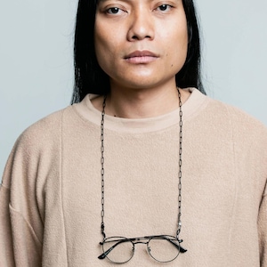 BOX | Black Glasses Chain | Durable lightweight all weather eyewear chain | Stainless Steel for Men and Women