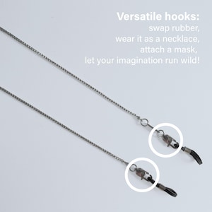 LINK | Silver Minimalistic Glasses Chain for Men & Women | Stylish Eyewear Holder