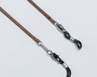 STRING LEATHER STRAP brown | glasses & mask strap | men |