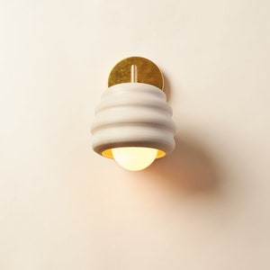 Ceramic mid century modern sconce - the River Sconce