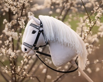 Hobby horse with a bridle and reins