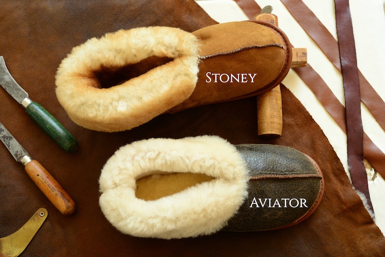 mens sheepskin booties