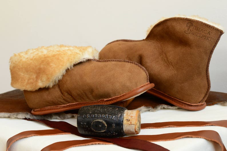 mens shearling slippers sale