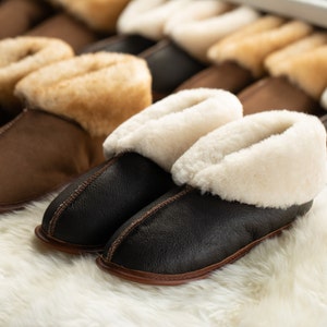 The Best Sheepskin Slippers in the Universe Men's Sizing Finest shearling fur, crafted into the all-time coziest house shoes image 2