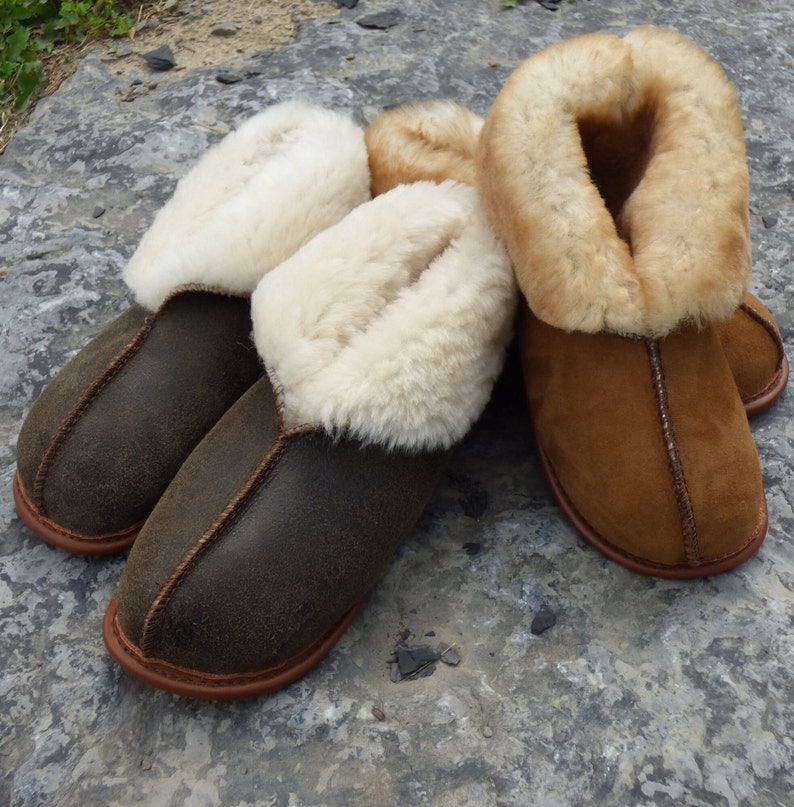 The Best Sheepskin Slippers in the Universe Men's Sizing Finest shearling fur, crafted into the all-time coziest house shoes image 5