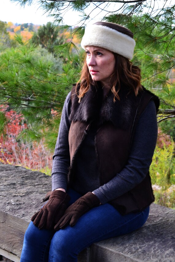 Caryn's Cappello Aviator Donna Shearling Pelle di | Etsy Italia