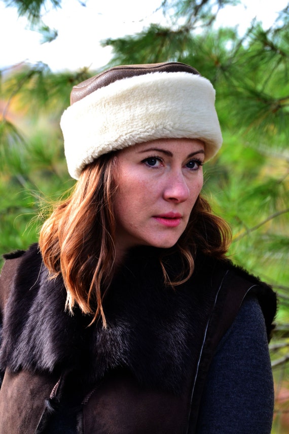 Caryn's Cappello Aviator Donna Shearling Pelle di | Etsy Italia