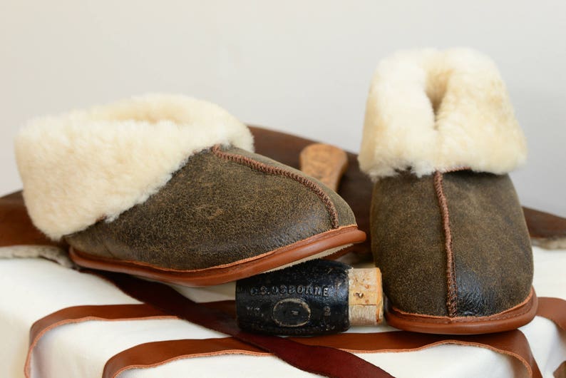 men's sheepskin booties