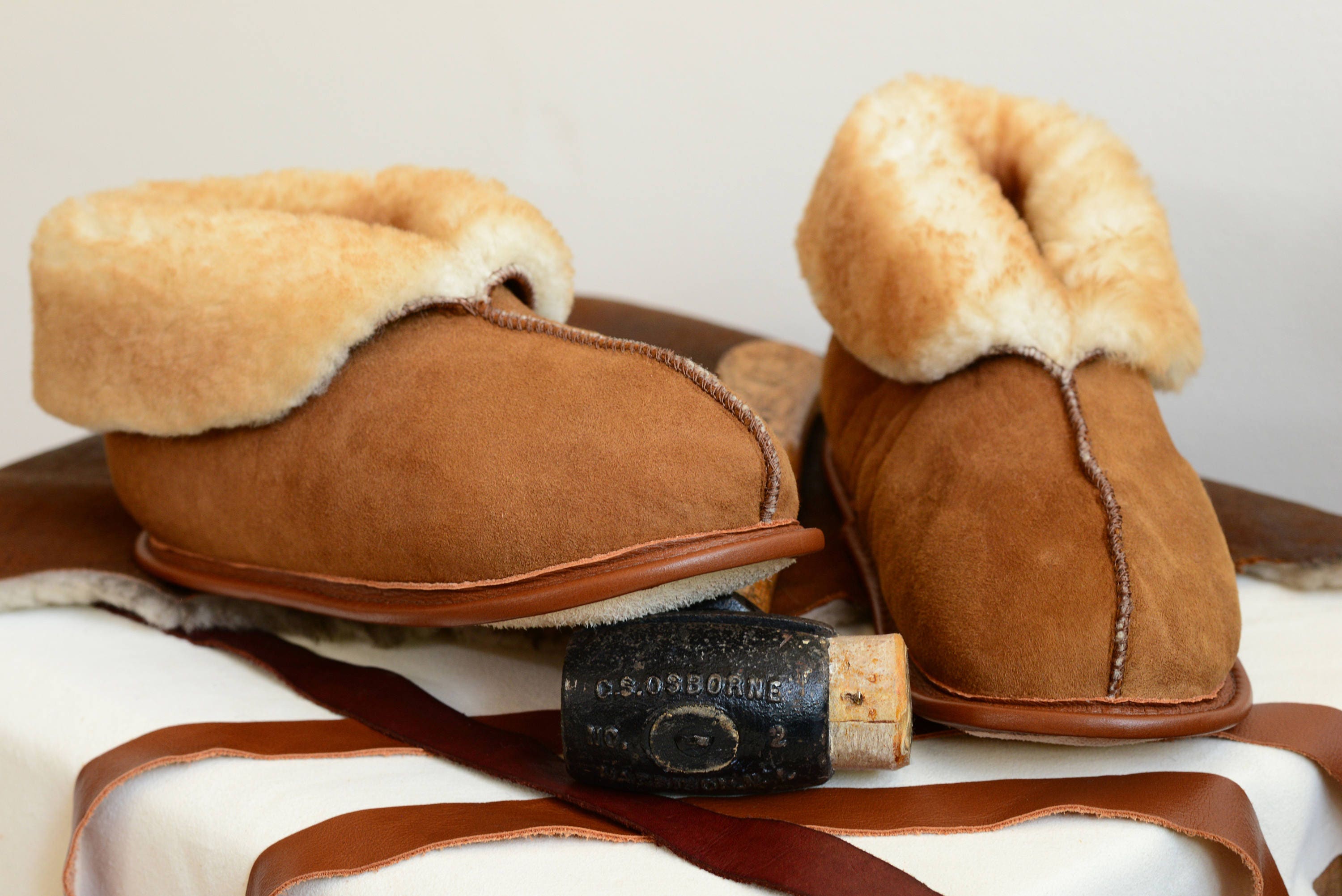sheepskin slippers with heel