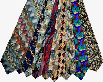 Jerry Garcia Neckties New with Tags One of a Kind Garcia Ties from Original Run Design by Manufacturer Grateful Dead Collectible Merchandise