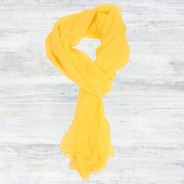 Silky Scarf/ Solid Color Silk Blend Scarf, Lightweight, Sheer, Modern Scarf / silky scarf / Neck Scarves