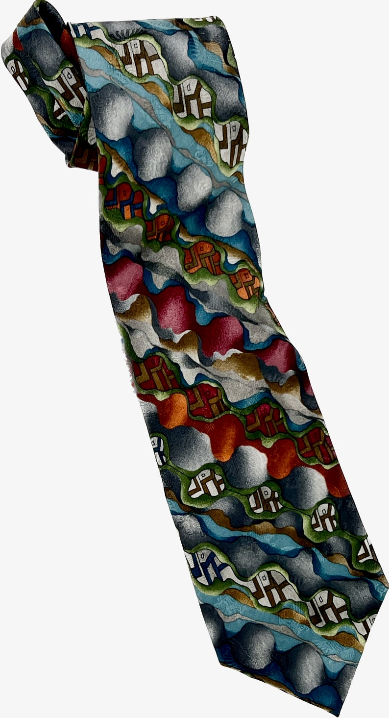 Jerry Garcia Neckties New with Tags One of a Kind Garcia Ties from Original Run Design by Manufacturer Grateful Dead Collectible Merchandise Northern Lights 1