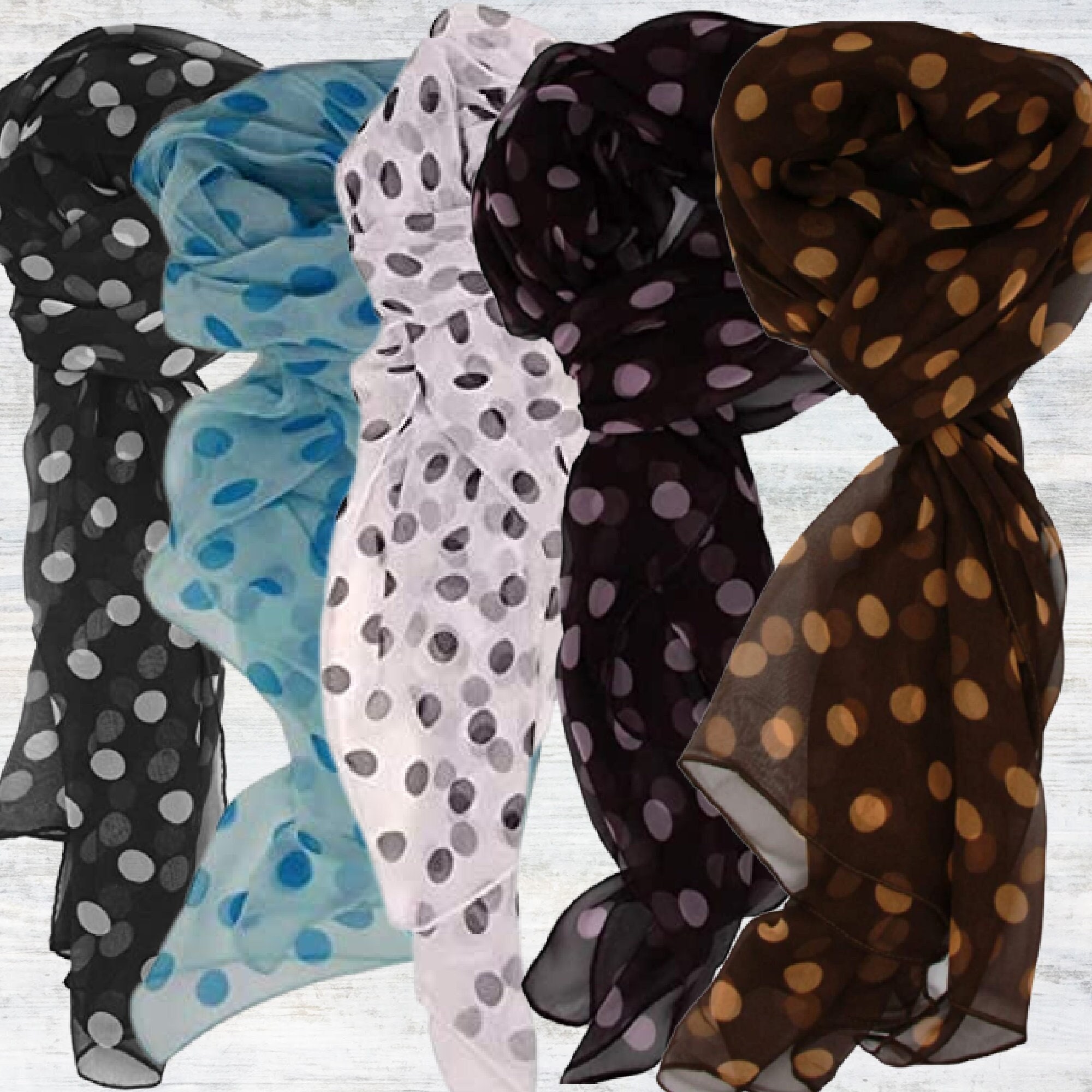 scarf Polka dot in Mademoiselle - Boho-Chic Clothing