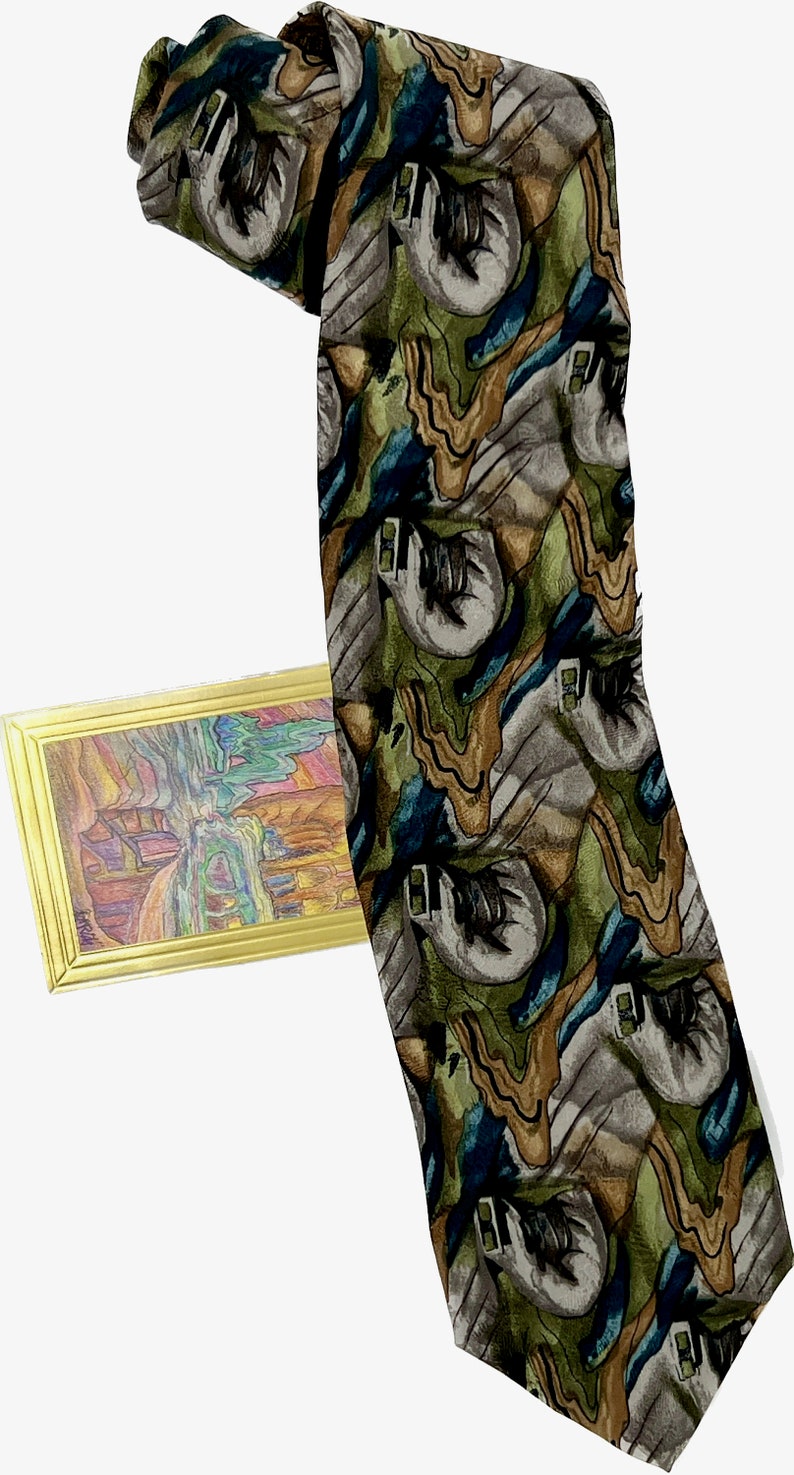 Jerry Garcia Neckties New with Tags One of a Kind Garcia Ties from Original Run Design by Manufacturer Grateful Dead Collectible Merchandise Northern Lights 2