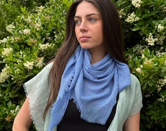 Very Soft, Gauzy Solid Color 36" Square  Scarves, Loved by All, Comfy Airy Lightweight Shawl Neck Scarf, Rainbow of Colors Available