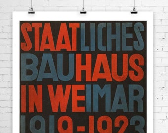 Bauhaus Weimar 1919-1923 Vintage Poster: Giclee Art Print
