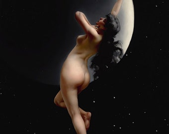 Moon Nymph Art Print: Luis Ricardo Falero, Fine Art Giclee