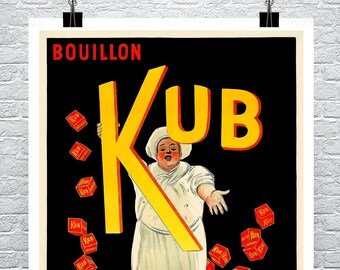 Kub Bouillon Vintage Art Deco Poster: Leonetto Cappiello Giclee Print