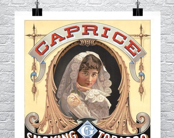 Art Nouveau "Caprice" Tobacco Poster, Giclee Print