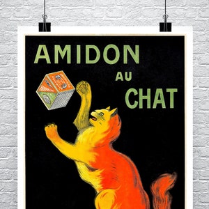 Póster publicitario de comida para gatos vintage de gato juguetón Leonetto Cappiello Impresión giclée de alta calidad en lienzo o papel premium