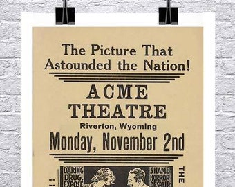 Vintage "Marijuana" Movie Poster Art Print