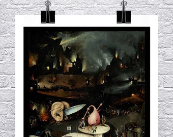 Hell By Hieronymus Bosch Fine Art Giclee Print on Paper or Canvas