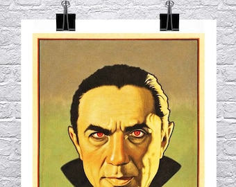 Dracula Vintage Horror Movie Poster Rolled Canvas Giclee Print 24x36 in.