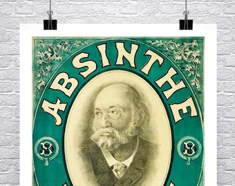 Absinthe Blanqui Antique French Advertising Giclee Print