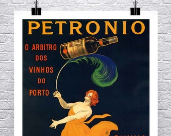 Petronio 1911 Vintage Leonetto Cappiello Liquor Advertising Poster Fine Art Giclee Print on Canvas or Paper