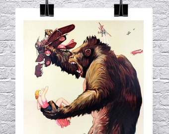 ヴィンテージ 1933 キングコング映画ポスタープリント - Etsy 日本