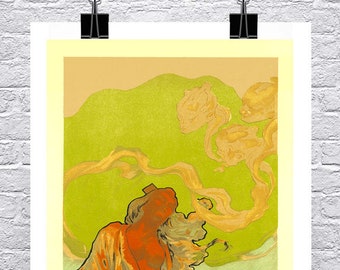 Póster Art Nouveau de Iris, impresión giclée vintage de 1898