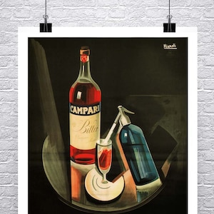 Campari 1926 Vintage Liquor Publicidad Cartel Bellas Artes Giclee Impresión en lienzo o papel premium
