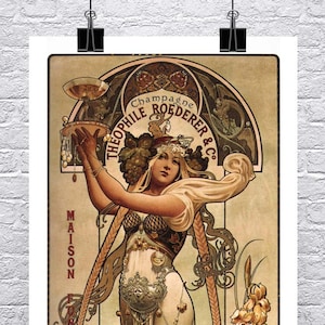 Art Nouveau Champagne Poster: Theophile Roeder Vintage Giclee Print