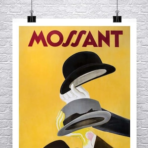 Mossant Vintage 1938 Leonetto Cappiello Cartel publicitario bellas artes Giclee impresión en papel o lienzo