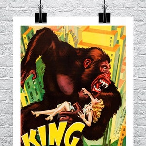 映画ポスター　キングコング　アナコンダ　ヴィンテージ物 キングコング 1933 ヴィンテージ映画ポスター ファインアート