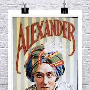 Alexander The Mentalist Vintage Magician Poster Fine Art Giclee Print on Premium Canvas or Paper