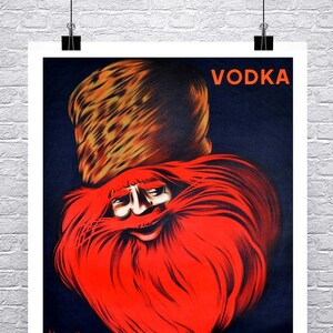 Vodka Vintage Leonetto Cappiello Liquor Publicidad Cartel de alta calidad Giclee Impresión en lienzo o papel